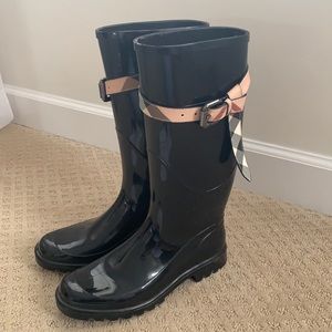 Burberry rain boots